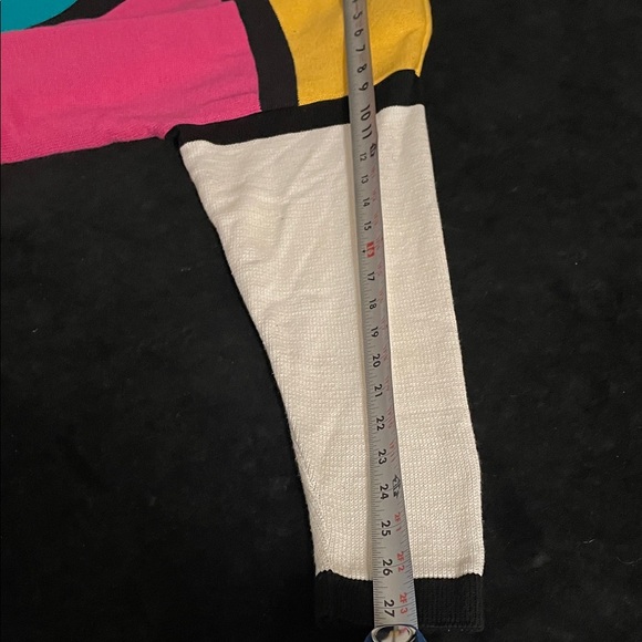 Women’s EUC VINTAGE MADE IN YSA DALIA MCKAIN Color Block Women's Sweater Sz S - Picture 4 of 6